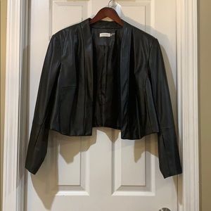 Calvin Klein Faux Leather Cropped Jacket Size 1X